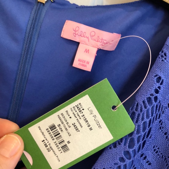 NWT Lilly Pulitzer Tiki Wrap Romper Beckon Blue - Picture 3 of 8